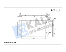 RADYATÖR AURIS-COROLLA-VERSO OTOMATİK AL/PL/BRZ 600x378x16