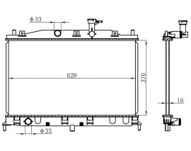RADYATÖR BRAZİNG ACCENT ERA 1..4/1.6I 05 AC KLİMASIZ MEK 370x628x18