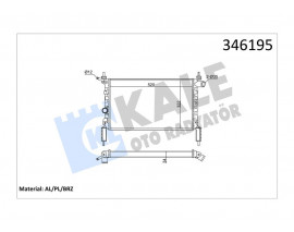 RADYATÖR BRAZİNG ASTRA F 1.4I-1.6I KLİMASIZ MEK 525x298x22 AL/PL/BRZ