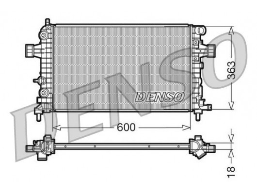 RADYATÖR BRAZİNG ASTRA H 1.2-1.4-1.8-ZAFIRA B 1.6 AC KLİMASIZ MEK 600x368x26