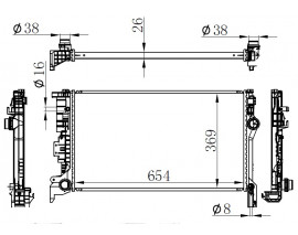 RADYATOR BRAZİNG AT 653X369X26 VOLVO XC90 II 2014 65623