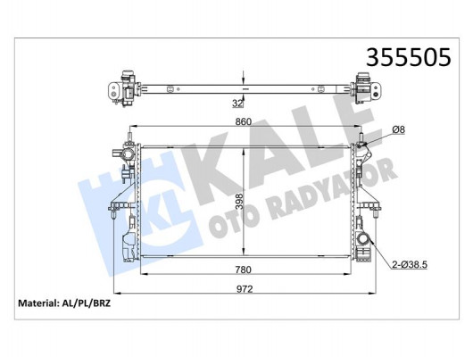 RADYATÖR BRAZING CITROEN JUMPER-PEUGEOT BOXER RADYATÖR