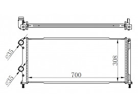 RADYATÖR BRAZİNG DOBLO 1.9 JTD-1.3MTJ MEK AC KLİMASIZ 700x305x38 -46807378