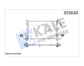 RADYATÖR BRAZING FIAT TALENTO-NISSAN NV300-OPEL VIVARO-RENAULT TRAFIC III-VAUXHALL VIVARO RADYATÖR