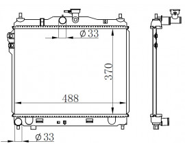 RADYATÖR BRAZİNG GETZ 03-05 1.3-1.6 MEK AC KLİMASIZ 370x488x16
