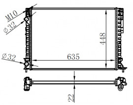 RADYATÖR BRAZİNG LGN 97-01 -ESPACE III 99-02 1.6-1.8-2.0-1.9D KLİMASIZ MEK 635x438x22