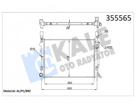 RADYATÖR BRAZING RENAULT KANGOO-GRAND KANGOO RADYATÖR