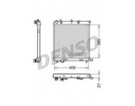 RADYATÖR C2-C3-207-1007 1.4-1.4 16V-1.6 16V-1.4HDI KLİMASIZ MEK 398x380x23