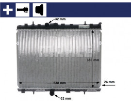 RADYATÖR C3 02 C2 03 207 07 1.4-1.6 16V-1.6HDI AC MEK AL/PL/BRZ 378x548x26