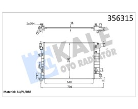 RADYATÖR CHEVROLET AVEO 1.2 1.4 11 MT 16MM AL/BRZ 549X398X16