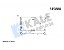 RADYATÖR CHEVROLET-DAEWOO NUBIRA 00 AC /- OTOM. 655x378x16 AL/PL/BRZ