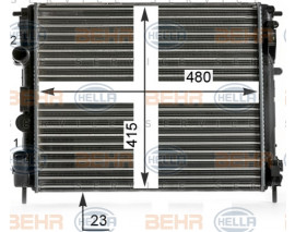RADYATÖR CLIO II-KNG-LOGAN1.5 DCI-1.6 16V-1.9 DTI-K4M AC KLİMASIZ MEK 480x414x28
