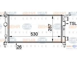 RADYATÖR CORSA B 1.0I 12V-1.2I 16V KLİMASIZ MEK 530x285x34