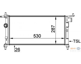 RADYATÖR CORSA B-TIGRA-COMBO 1.2-1.4-1.4 16V KLİMASIZ MEK 530x285x34
