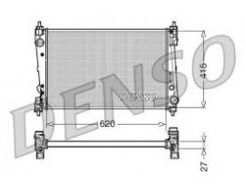 RADYATÖR CORSA D 05 PUNTO 05 BRAVO II 07 1.3 JTD-1.7CDTI MEK AC KLİMASIZ 620x395x27