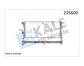 RADYATÖR DOBLO 1.9 JTD-1.3MTJ MEK AC KLİMASIZ 700x305x38 1 SIRA ALB SİSTEM -46807378