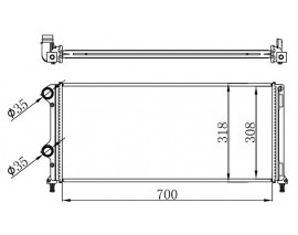 RADYATÖR DOBLO 1.9 JTD-1.3MTJ MEK AC KLİMASIZ 700x305x38 -46807378