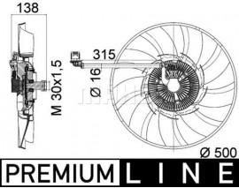 RADYATOR FANI 3.0D DISCOVERY 4 L319 09 18 RANGE ROVER SPORT I L320 09 13 PREMIUM LINE
