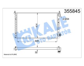 RADYATÖR FIAT DOBLO RADYATÖR AL/MKNK 645X414X32