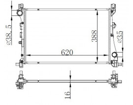 RADYATÖR FIAT EGEA 1.3-1.4 AL-PL-BRZ 620x388x16