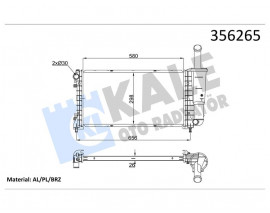RADYATÖR FIAT PUNTO 1.4 03 12 MT 26MM AL/BRZ 580X298X26