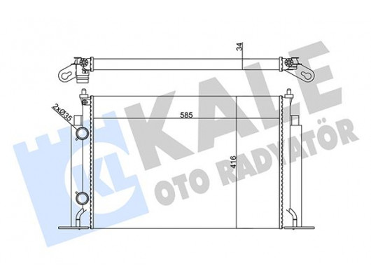 RADYATÖR FIAT STILO RADYATÖR AL/MKNK 585X416X34