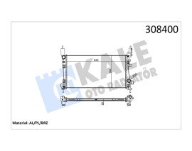 RADYATÖR FIORINO 08 1.3MTJ MEK AC 630X344X26