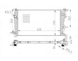 RADYATÖR FLUENCE 1.5 DCİ 630x380x26 KALE