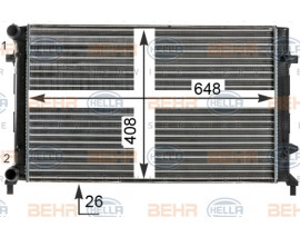 RADYATÖR GOLF V-CADDY III-JETTA III-PASSAT-TOURAN-A3-LEON-OCTAVIA AC KLİMASIZ MEK OT OM 650x396x25
