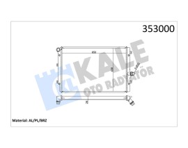 RADYATÖR GOLF V-VI-JETTA III-PASSAT-TOURAN 2.0TDI AC KLİMASIZ MEK OTOM AL/PL/BRZ 650x438x26