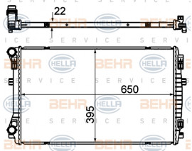 RADYATÖR GOLF VII-A3-LEON 1.2-1.4-1.6TDİ 12 MEK 650x395x22