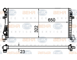 RADYATÖR GOLF VII-A3-LEON-OCTAVIA 1.2 TFSİ-1.6 TDİ 13 650x322x23 MRK/OTOM