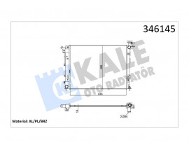 RADYATÖR HYUNDAI iX35 KIA SPORTAGE 1.6i-2.0i 10 MEK 635x478x16 AL/PL/BRZ