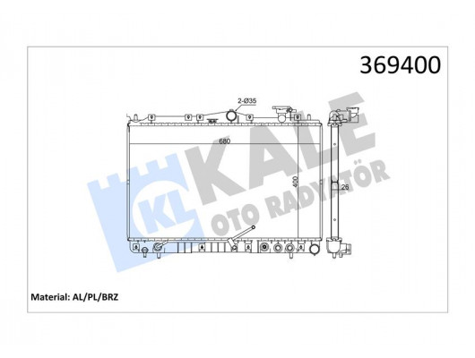 RADYATÖR HYUNDAI SONATA III AL/PL/BRZ 400x680x26