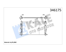 RADYATÖR INSIGNIA-SAAB 9-5 1.6-1.8 08 AC MEK 680x378x16 AL/PL/BRZ