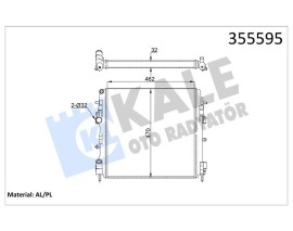 RADYATÖR KNG 1.5DCI-1.2-1.6 16V-1.9DCI AC KLİMASIZ MEK 470x460x27