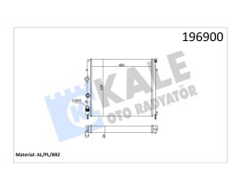 RADYATÖR KNG 97 1.9D KLİMASIZ MEK 479x442x34 1 SIRA ALB SİSTEM