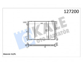 RADYATÖR LGN 1.8-2.0 16V-2.2 D ESPACE III 2.0 AC MEK OTOM 2 SIRA PA SİSTEM 635x441x47