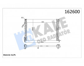 RADYATÖR LGN 97-01 -ESPACE III 99-02 1.6-1.8-2.0-1.9D KLİMASIZ MEK 635x425x18 2 SIRA AL PL