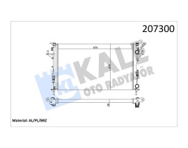 RADYATÖR LGN II 1.6-1.8-2.0-1.9 DCI AC MEK OTOM 670x399x26 2 SIRA AL SİSTEM