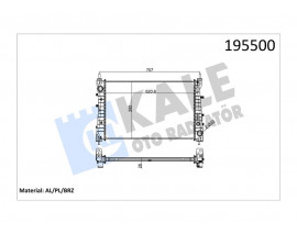 RADYATÖR LINEA 1.3 JTD AC KLİMASIZ MEK 621x395x26 1 SIRA ALB SİSTEM