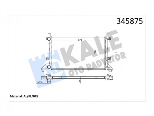 RADYATÖR LT28-35-LT28-46 2.5TDI-2.8TDI AC KLİMASIZ MEK 679x399x26 AL/PL/BRZ