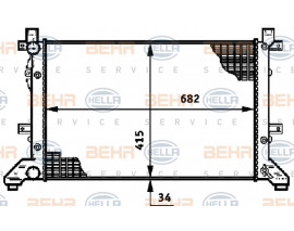 RADYATÖR LT28-35-LT28-46 2.5TDI-2.8TDI KLİMASIZ MEK 682x415x34