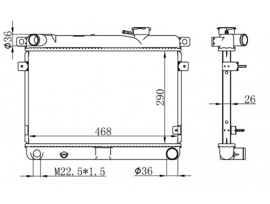 RADYATOR M131 EM-YM BRAZİNG MT 290X458X26
