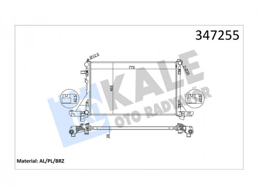 RADYATÖR MASTER III-MOVANO B 2.3DCI-CDTI 10 KLİMALI 773x469x26 mm
