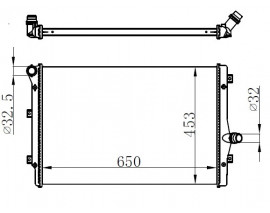 RADYATÖR MECHANİCAL JETTA 1.6 TDI 2010 -A3 03 MEK 650x448x26 650X448X34