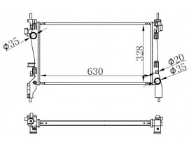 RADYATÖR MEKANİK FIORINO 1.3 MTJ 08 625X359X34