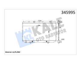 RADYATÖR NISSAN ALMERA 1.8 00 PRIMERA 1.6-1.8 02 360x689x16 AC /- OTOM AL/PL/BRZ