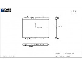 RADYATÖR P206 1.1i 1 SIRA ALB SİSTEM