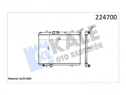 RADYATÖR P206 1.4-1.6 KLİMALI 732886